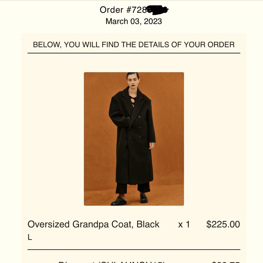 SOURCE UNKNOWN GRANDPA COAT - BARELY USED